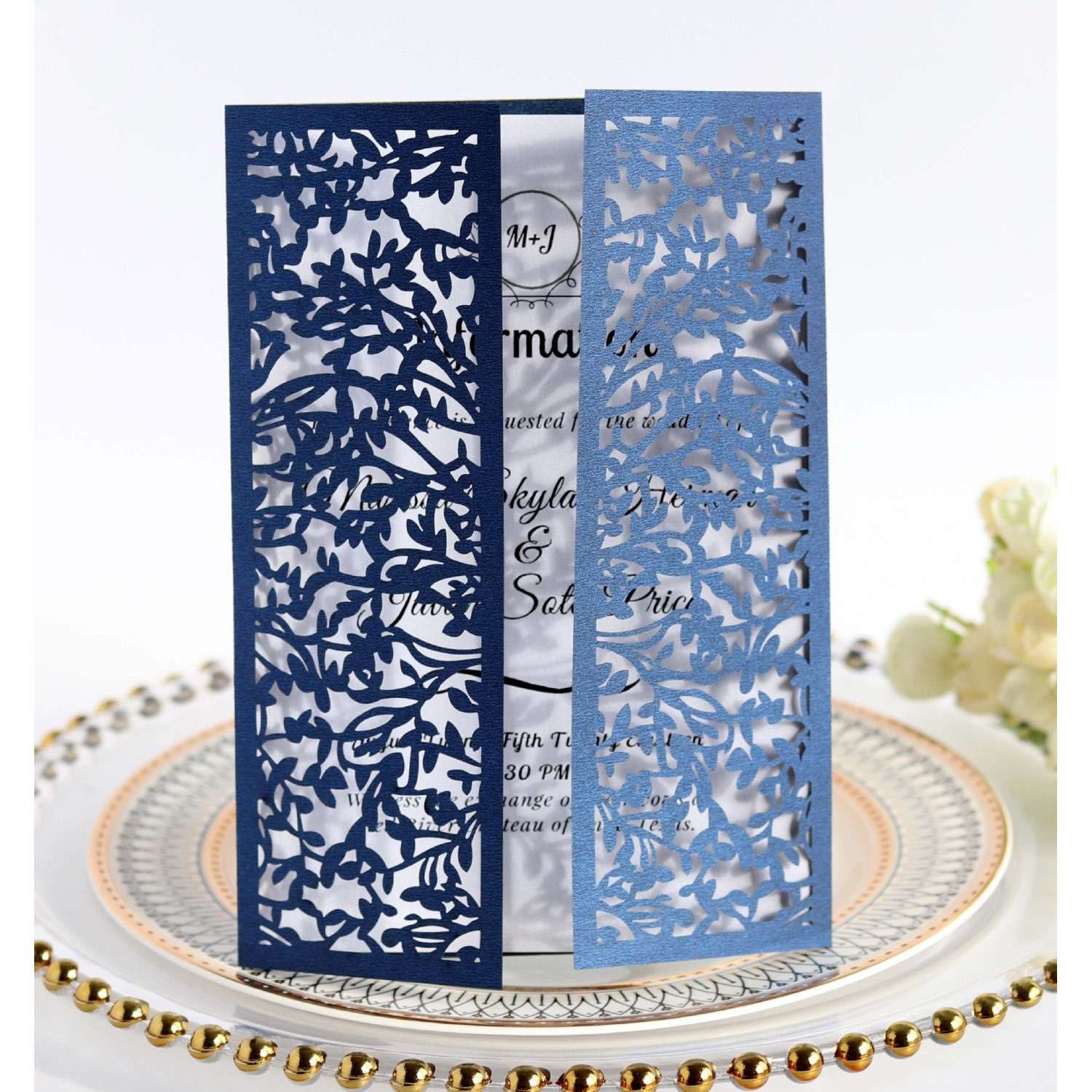 Wedding Card Design Laser Cut  Wedding Supplies Invitation Rectangle Customization